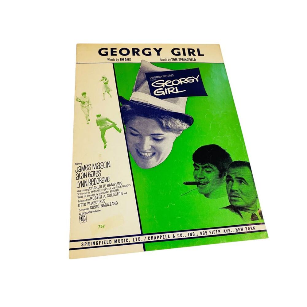 1966 Georgy Girl Tom Springfield Sheet Music Words by Jim Dale